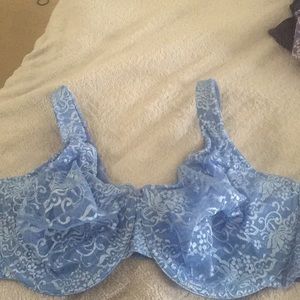 Lane Bryant blue lace underwire bra